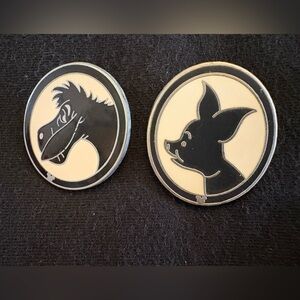 Disney Trading Pin - Silhouette Collection pin featuring Piglet and Eeyore